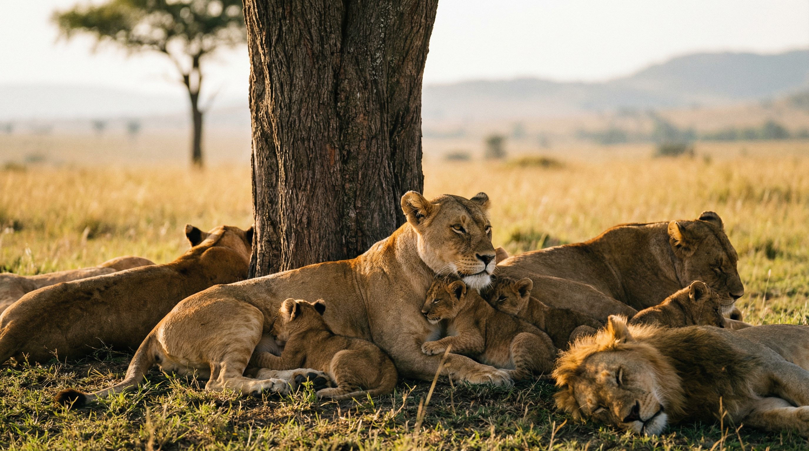 肉视频视频：非洲狮群日常生活纪录片