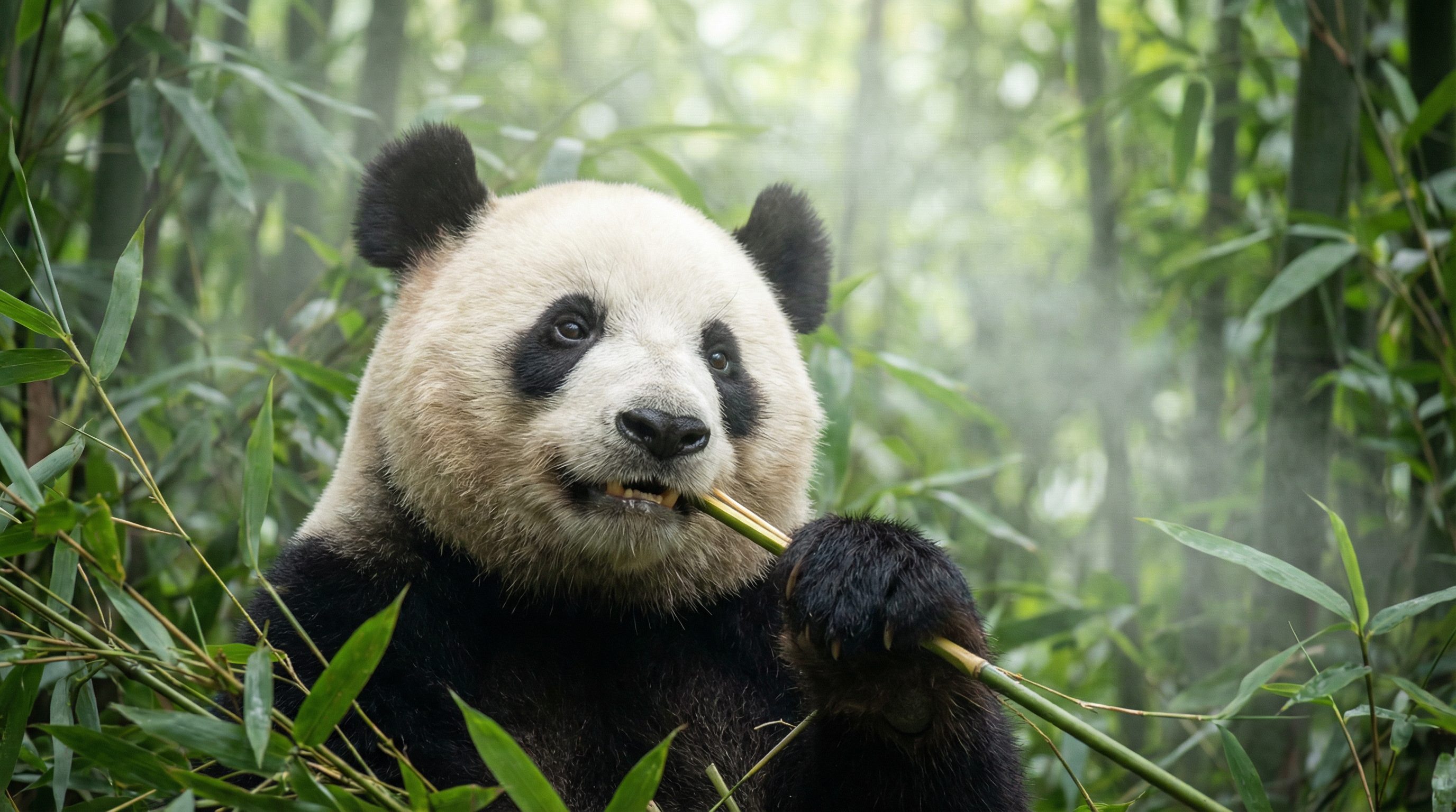 肉视频视频：大熊猫吃竹子视频教程