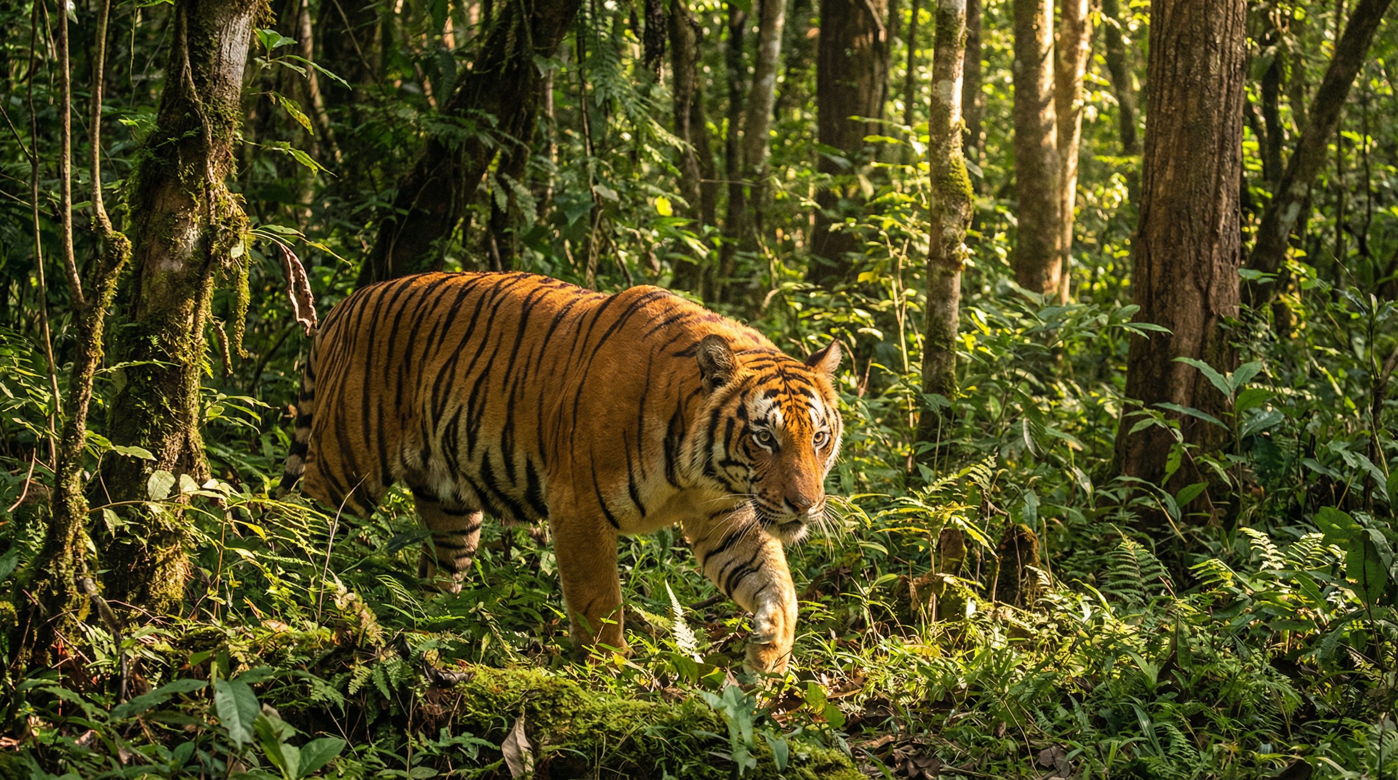 肉视频视频：孟加拉虎丛林巡视视频